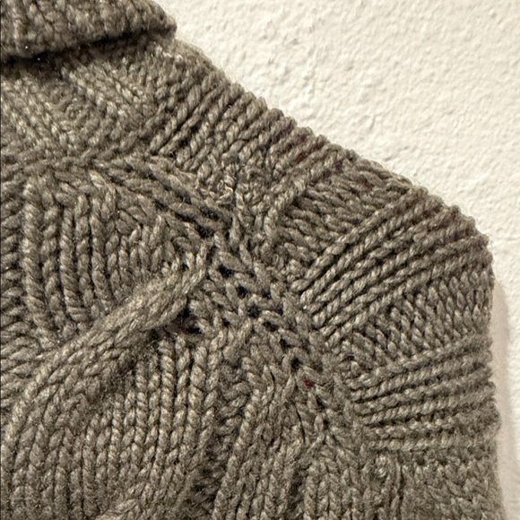 Barneys New York Olive Cable Knit Sweater - Picture 9 of 13
